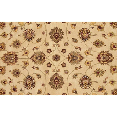 Tapis de la zone en laine brun/beige 10 pi x 14 pi one-of-kind à la main noué la Michele