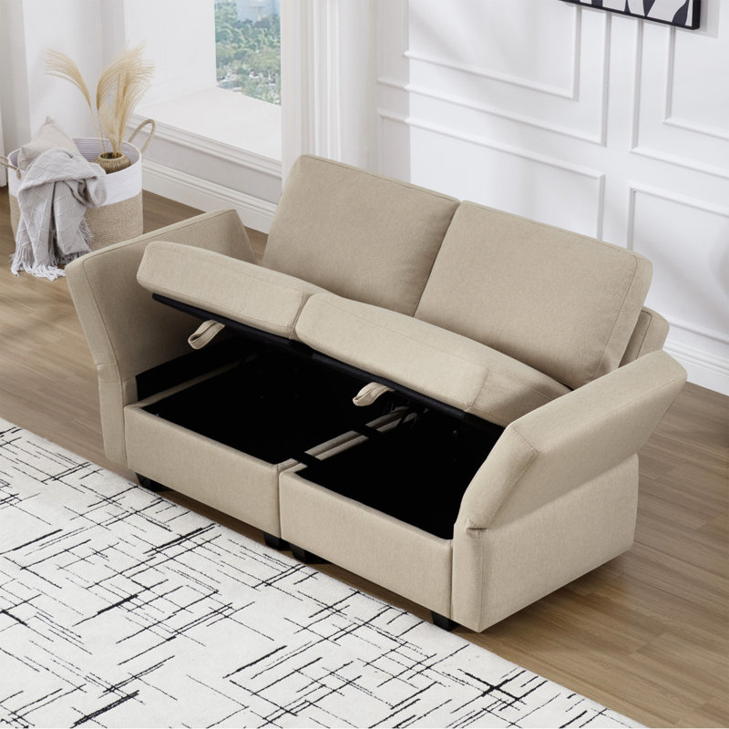 Canapé 2 places Modern Modern Contemporary, Beige