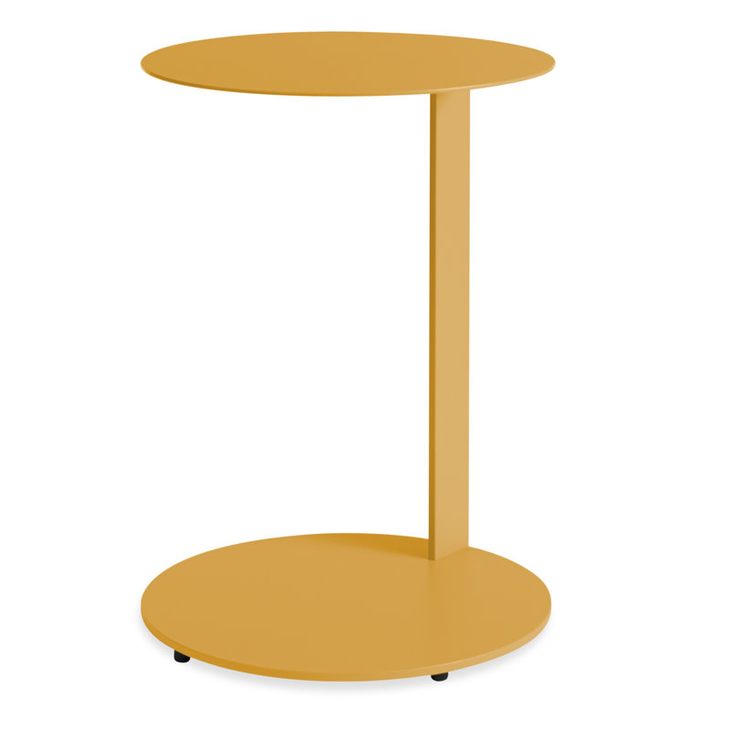 Note End Table, Mustard, 21.8" H x 16" W x 16" D