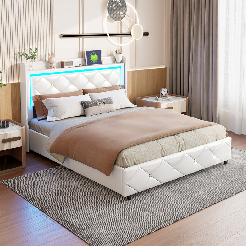Upholstered Ottoman Storage Bed, European Double (140 x 200 cm)