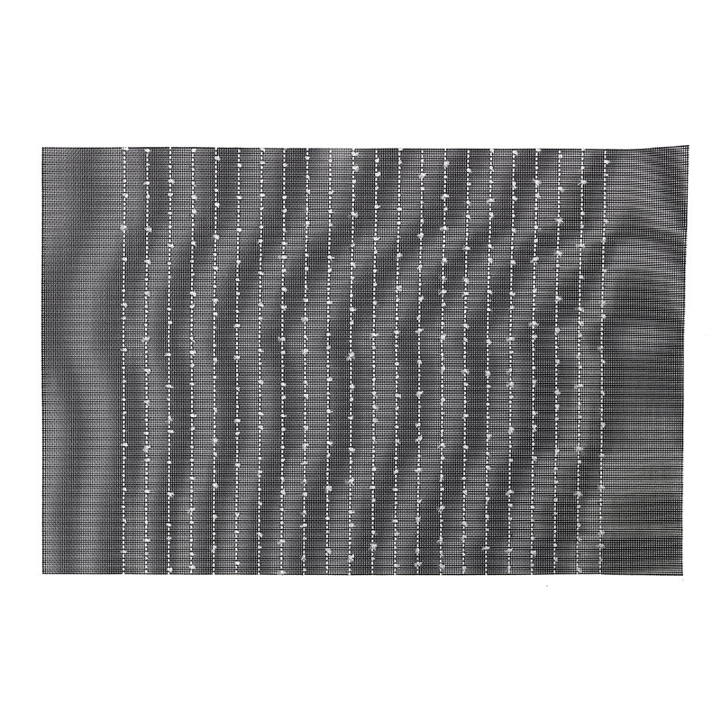 Napperon en vinyle et coton vert rayé vert sauge - ensemble de 12, gris