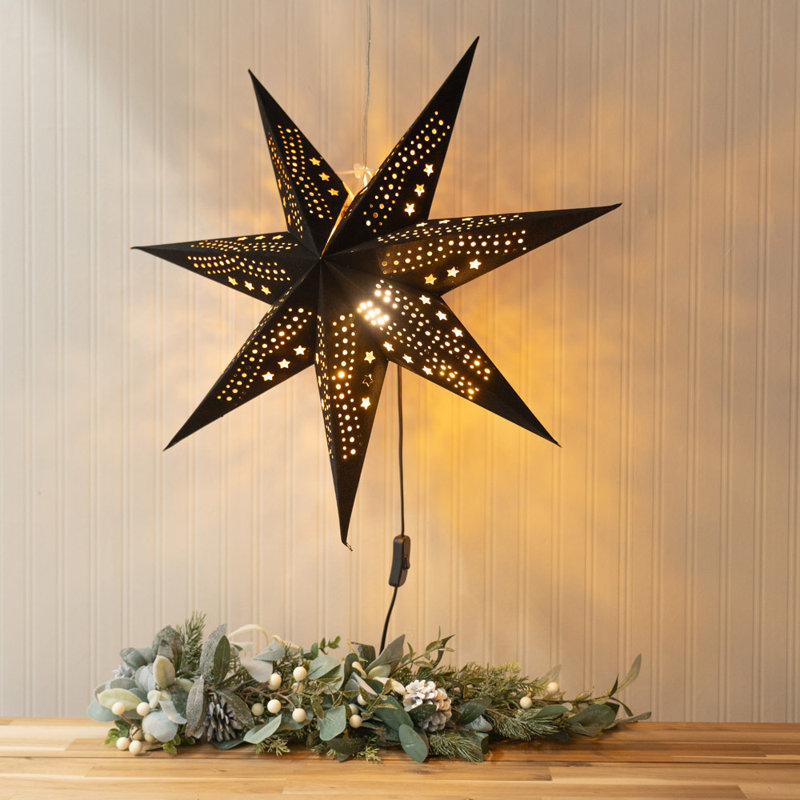 LED Christmas Tree Topper, Black, 60" H x 60" W x 60" D