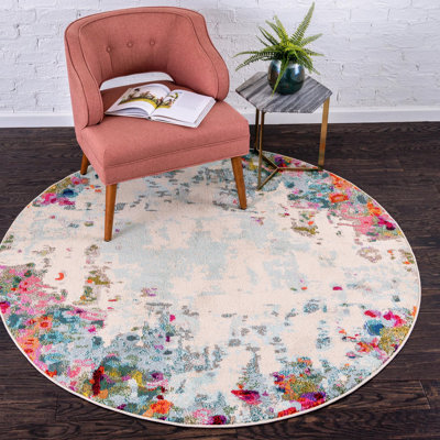 Cariel Washable Abstract Indoor Rug