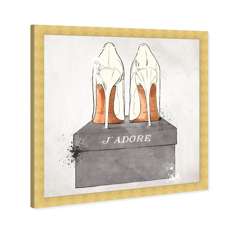 Chaussures J'Adore - impression, H 16 po x l 16 po x P 1,75 po, Papier avec cadre doré