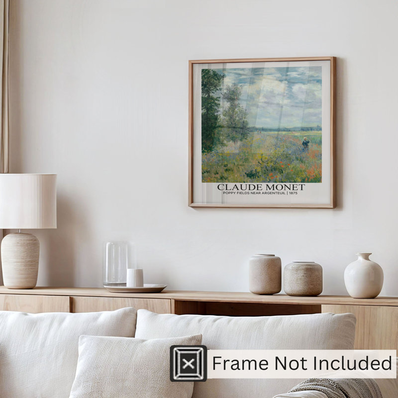 Landscape and Nature Claude Monet Poppy Fields Near Argenteuil Classical Unframed Art Print