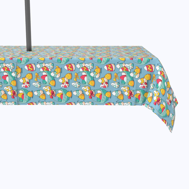 Griffin Geometric Easter Tablecloth, 84" x 60"