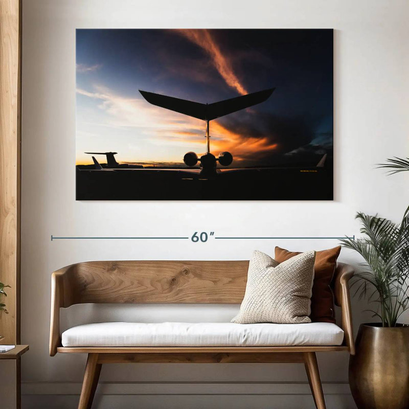 Mehar Private Jet Silhouette, 34" H x 51" W
