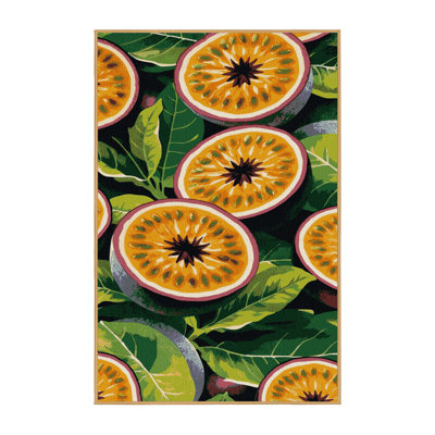 Washable Passion Fruit Fruits Area Rug