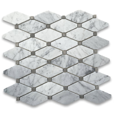 12" x 12" Marble Grid Mosaic Wall & Floor Tile