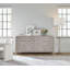 70" Immersion 6 Drawer Burl Front Dresser