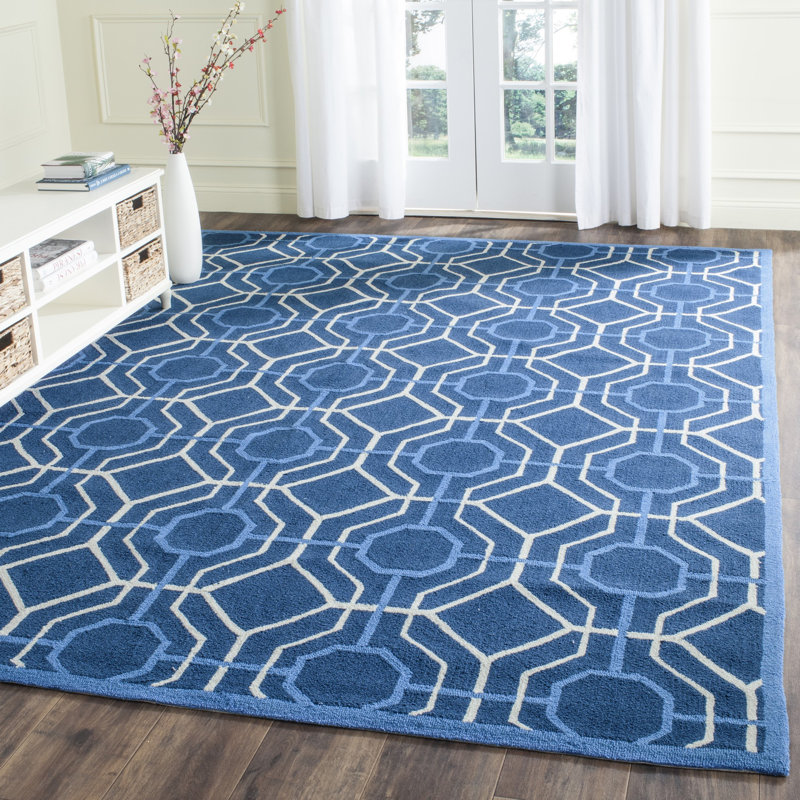 Naya Hand Hooked Performance Geometric Rug, Rectangle 5' x 8'