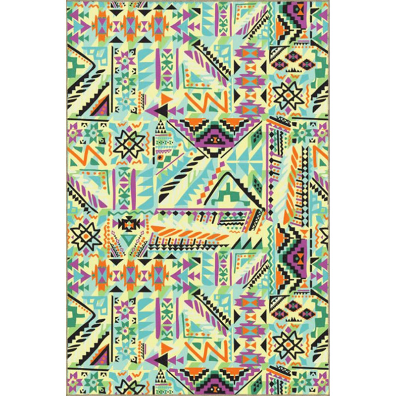 Tapis décoratif moderne à motif géométrique mixte, Rond 4 pi