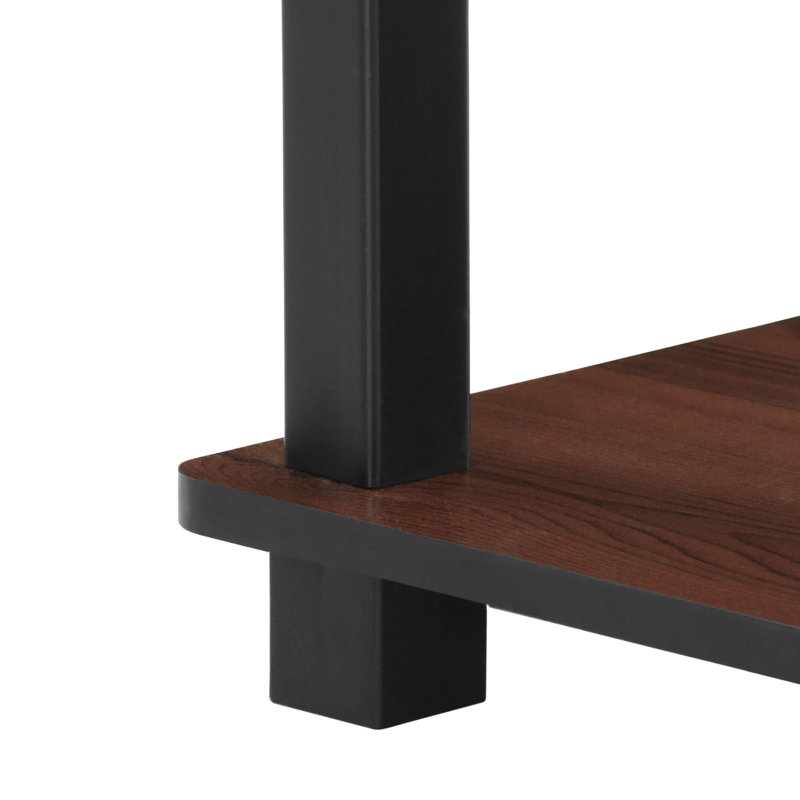 Maxine 59.9cm W Manufactured Wood Shelving Unit, Columbia Walnut/Black