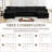 Modular Sectional Sofa Couch,Deep Seat Sofa With Movable Ottoman For Living Room,Chenille Couch With Pillows-355783201