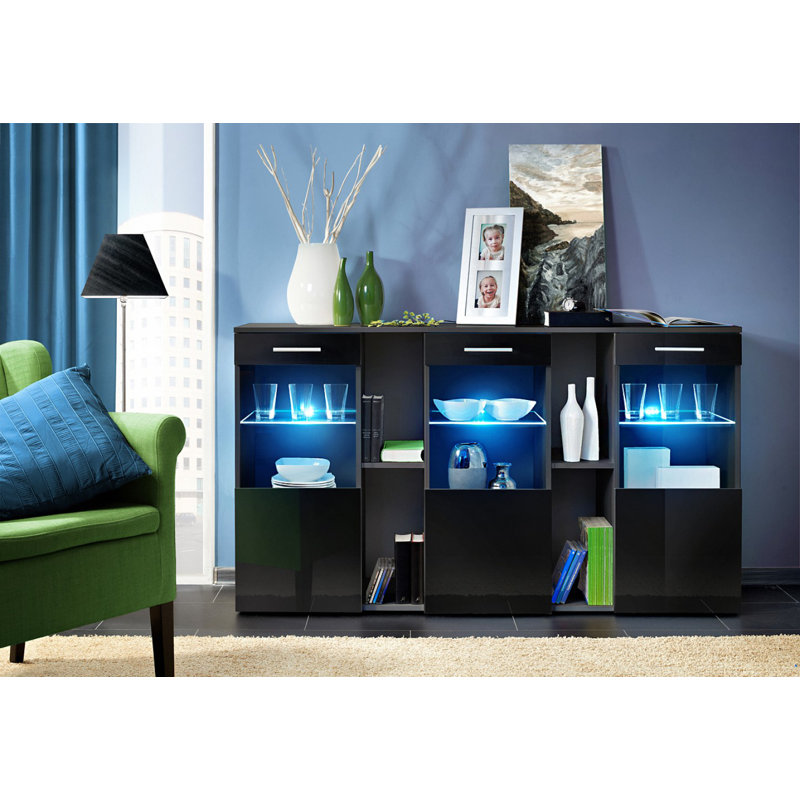 Bardwell 160cm Sideboard, Black
