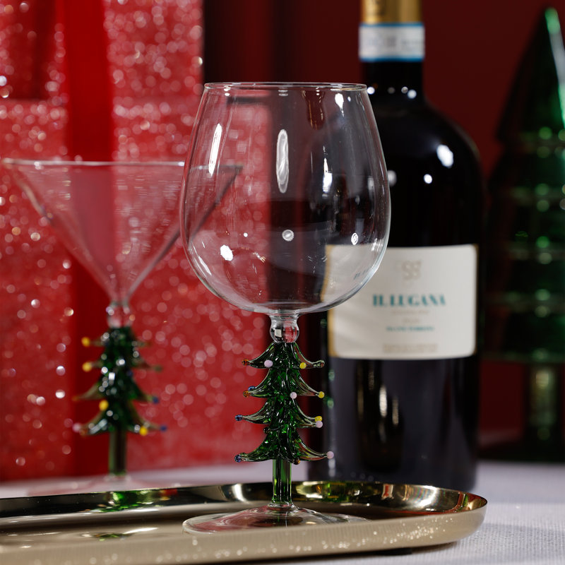 Verres à vin Leihlani - Verres des Fêtes, ensemble de 4, Vert
