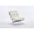 Mid-Century Modern Faux Leather Bauhaus Inspired Chrome Leg Lounge Chair-1232332848
