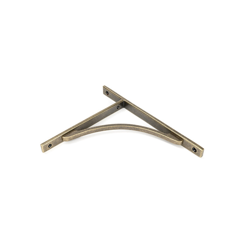 Apperley Shelf Bracket, Burnished Brass, 26cm H x 7.9cm W x 2cm D