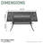 Rectangular Metal Outdoor Dining Table With Umbrella Hole , 58'' in. W 35'' in. D