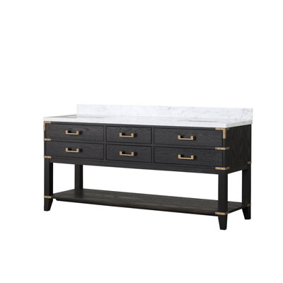 Double Bath Vanity with Carrara Marble Top