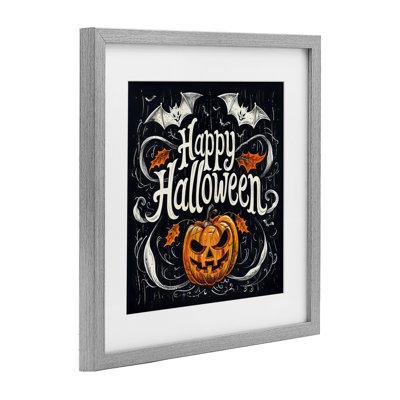 «Happy Halloween with Ornate», reproduction encadrée sous verre, design by Creative Studio