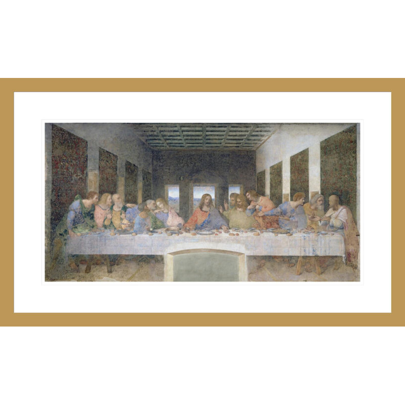 The Last Supper (post restauration) par Leonardo Da Vinci, impression giclée sur cadre, H 18,07 po x l 29,5 po