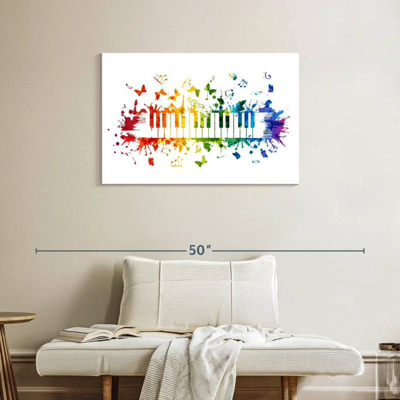 Abarca Rainbow Piano Keyboard, 24" H x 36" W