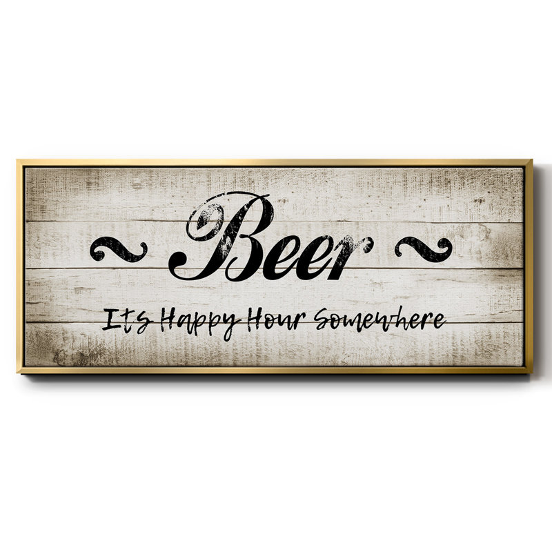 «Beer Happy Hour», toile encadrée, H 20 po x l 50 po