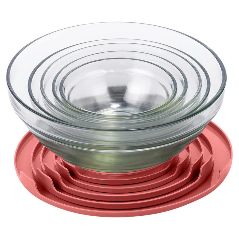 Shuford Glass Food Storage Container, Red