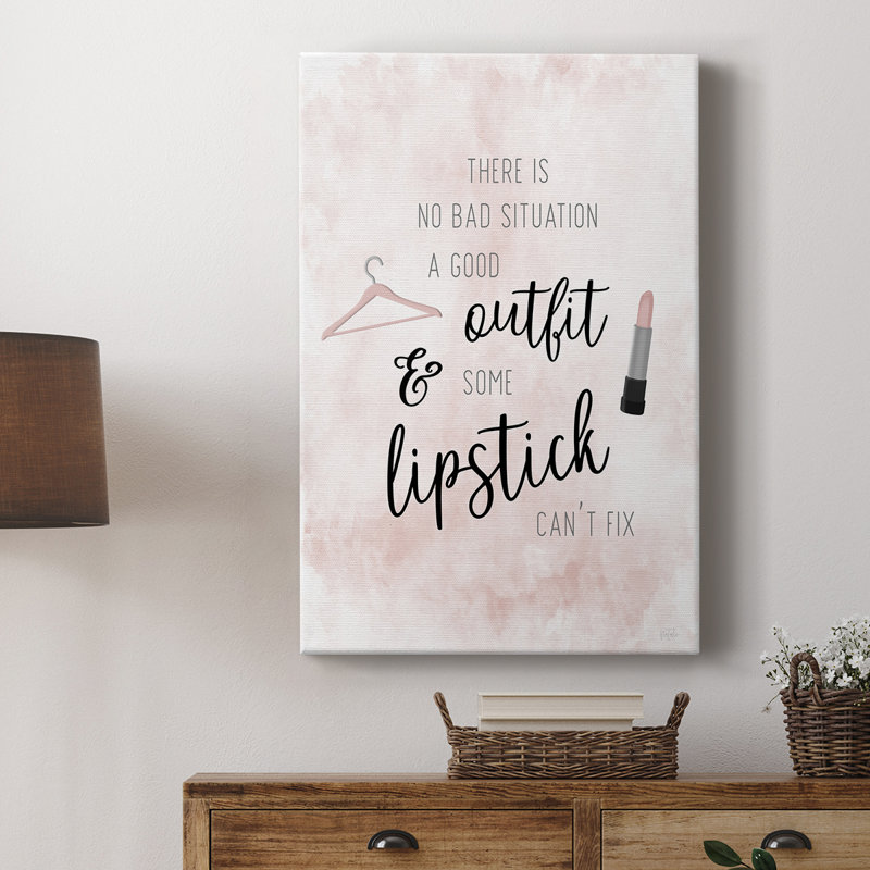 Outfit and Lipstick -Custom Wrapped Gallery Cavas, 60" H x 40" W