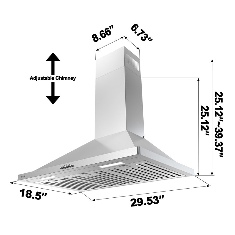 Jeremy Cass LLC Ductless (Non-Vented) Wall Range Hood