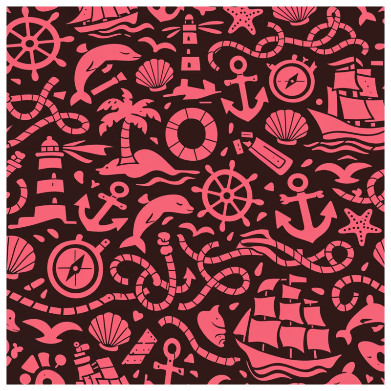 Housses de couette Nautical Elements Collage, King