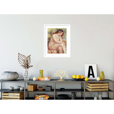 «Bather Drying Herself» par Pierre-Auguste Renoir, impression giclée sur cadre