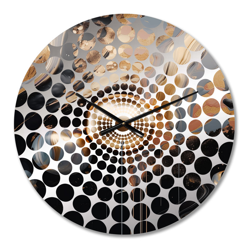 Alyissa - Horloge murale abstraite en marbre, Petit