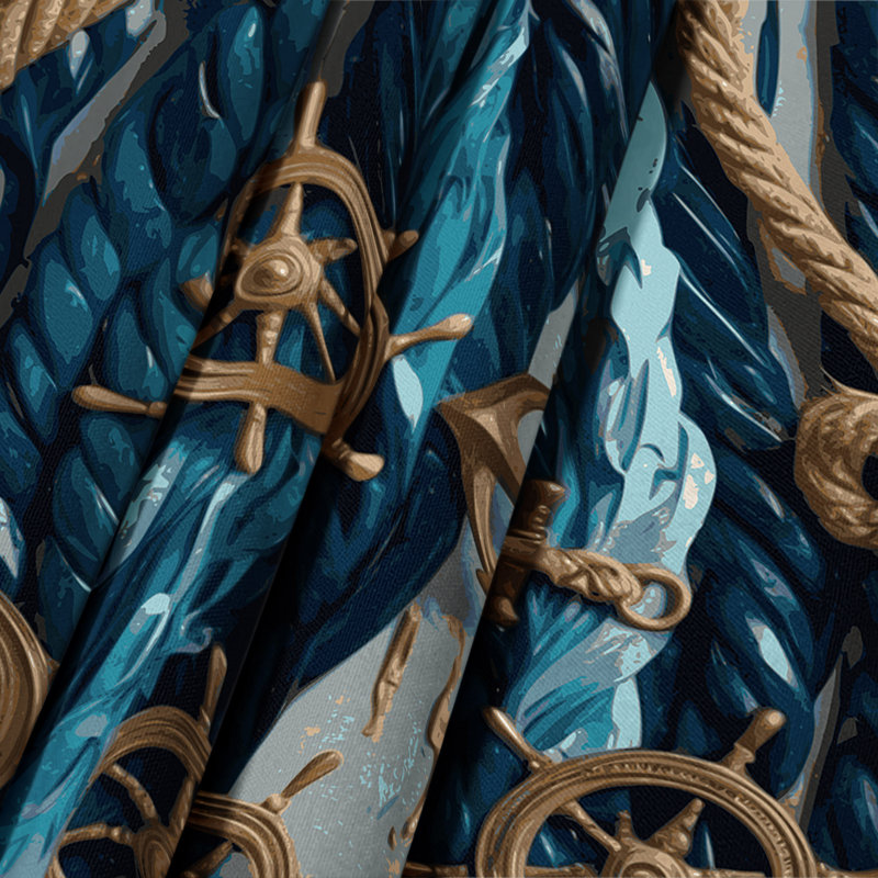 Tapisserie murale éléments nautiques simplifiés nautiques, 26 po x 36 po