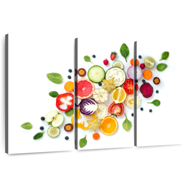 Yarlin Healthy Food Slices, 36" H x 57" W