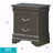 Sleek Metallic Black Nightstand With Drawers-1231381802