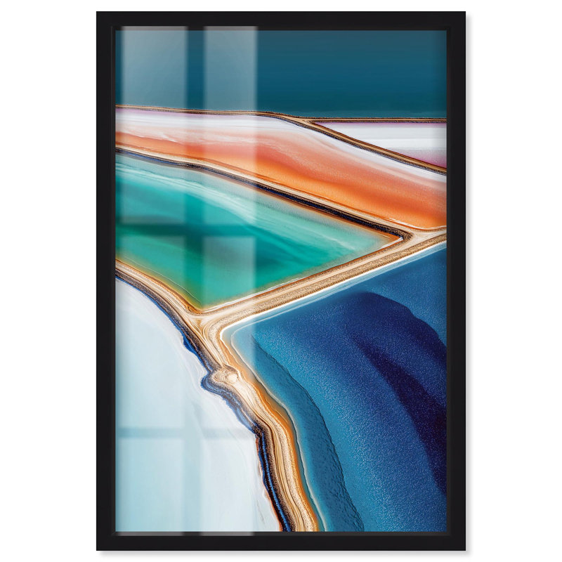 «Chromatique Fields I Living Room Art Shadowbox» par Art Remedy, H 31 po x l 21 po, Noir