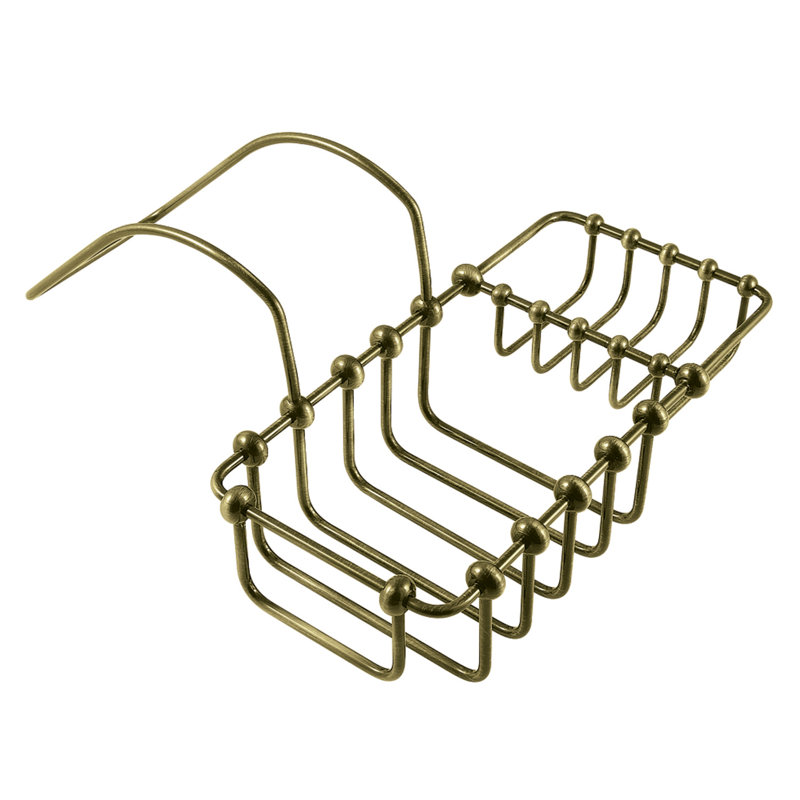 Kingston Brass Vintage 8-3/8 Inch Clawfoot Tub Hanging Soap and Sponge Holder, Antique Brass