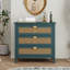 Armoire 3 tiroirs en rotin, mobilier américain, convient à la chambre à coucher, au salon et au bureau-1218529313