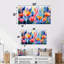 Aquariums oranges bleus «Floral Dreams I» - ensemble d'art sur toile Botanicals-1920051538
