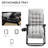 Portable Chair, Gray, With Side Tray And Padded , 264Lbs Capacity, Indoor & Outdoor Folding Lounge Form-Fitting Bungee Suspensions Tray, Support