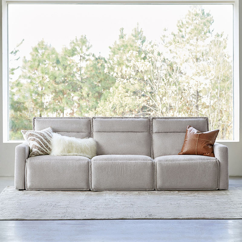 Majida Oversized Wall-Hugging Modular Power Reclining Sofa with One Reclining Seat, 41.5" H x 119" W x 40.5" D, 3