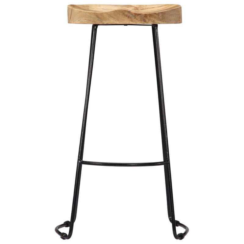 Bar Stool Bar Seat Counter Height Island Stool for Pub Solid Mango Wood, Bar Stool (30.7” Seat Height)