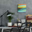  «Sands No. 2» par Cathe Hendrick, art mural en verre acrylique, 12 po x 12 po