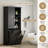 Fleurine 68'' H Bathroom Cabinet with Tilt-Out Laundry Hamper,Modern Linen Cabinet with Adjustable Shelf,Freestanding Style-153207651