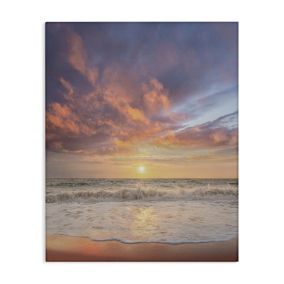 Sunlit Clouds over Beach Canvas, design by Mike Calascibetta