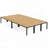 78'' Large Light Walnut Dining Table for 6-8