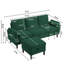 Canapé en L 79,72 po en forme de L avec repose-pieds-117027008
