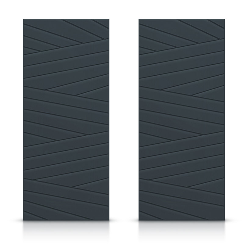 Portes de placard coulissantes à panneaux, Gris anthracite, 84 po x 80 po